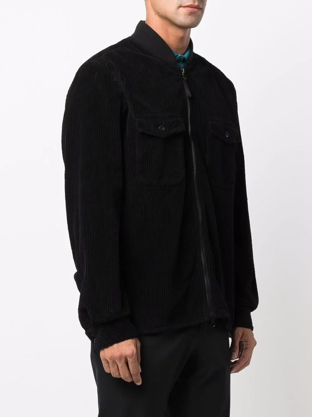 Stone Island вельветовая куртка-рубашка с нашивкой Compass  751511611 Фото 3