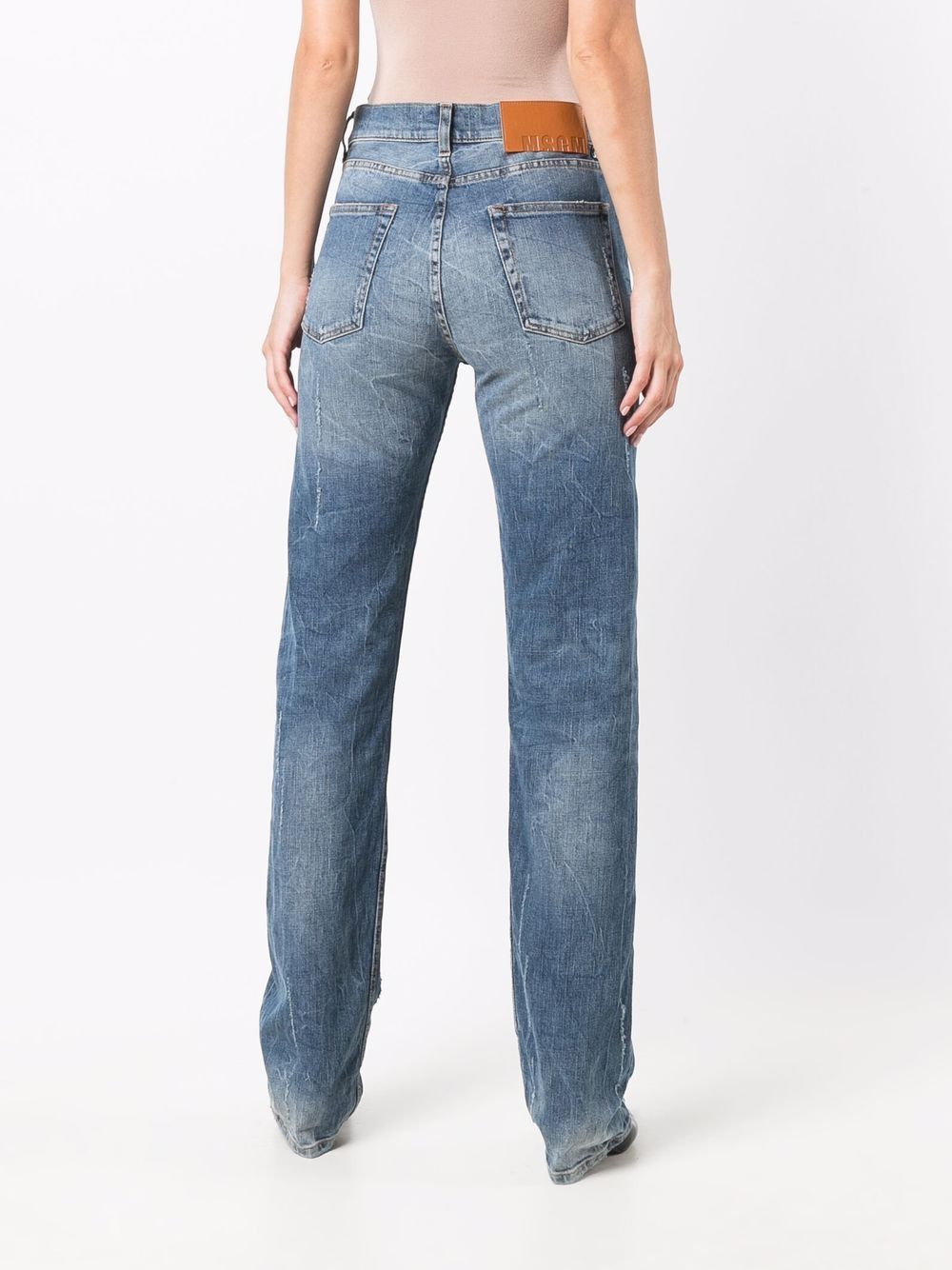 фото Msgm узкие джинсы с эффектом потертости