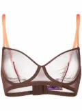 Maison Close mesh underwired bra - Brown