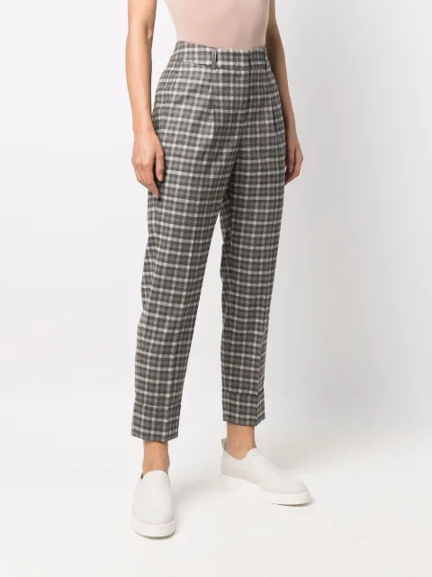 Peserico High Waist Check Trousers 