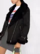 LIU JO faux-shearling biker jacket