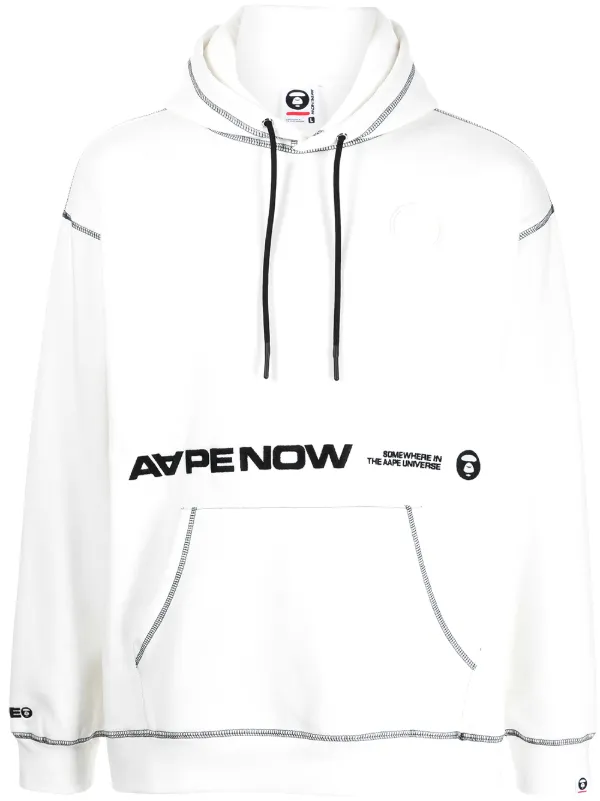 AAPE BY *A BATHING APE® Aape Now contrast-trim Hoodie - Farfetch