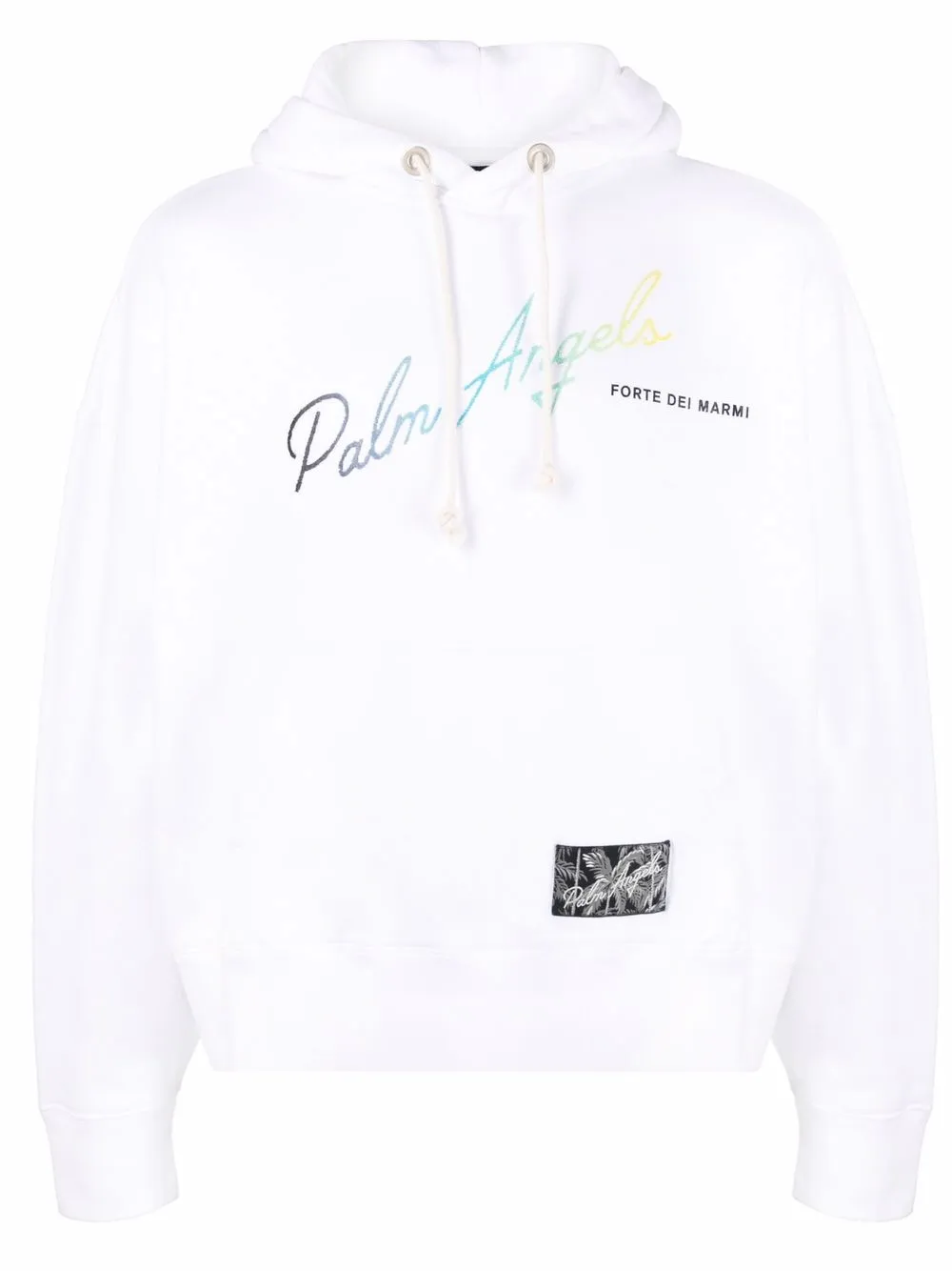 palm angels multicolor logo hoodie