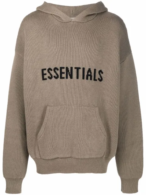 FEAR OF GOD ESSENTIALS logo lettering hoodie