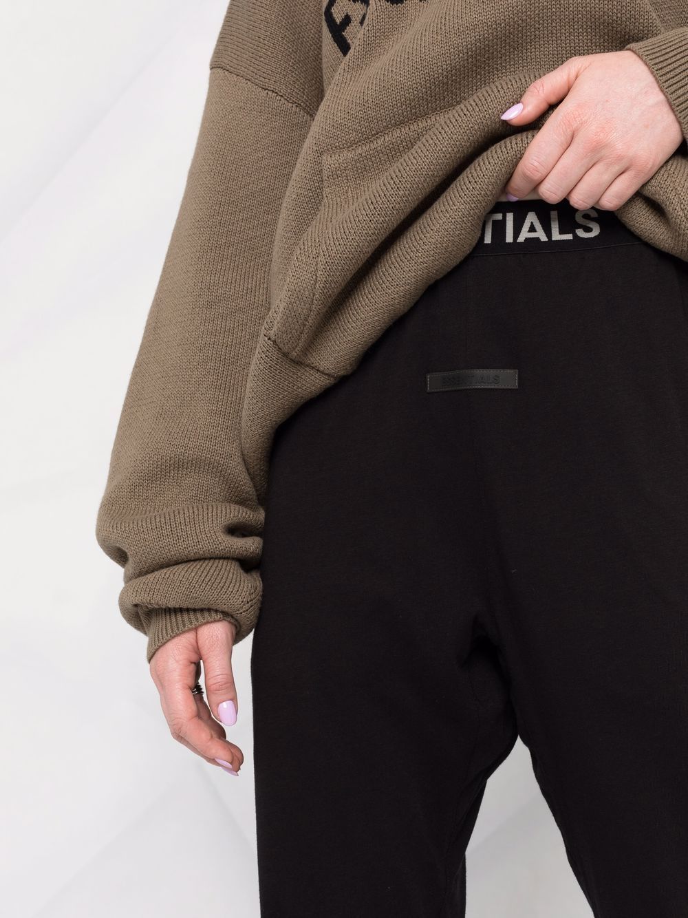 фото Fear of god essentials брюки с завышенной талией и логотипом