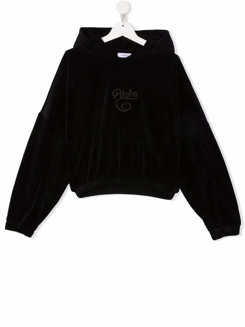 

Pinko Kids hoodie con logo bordado - Negro