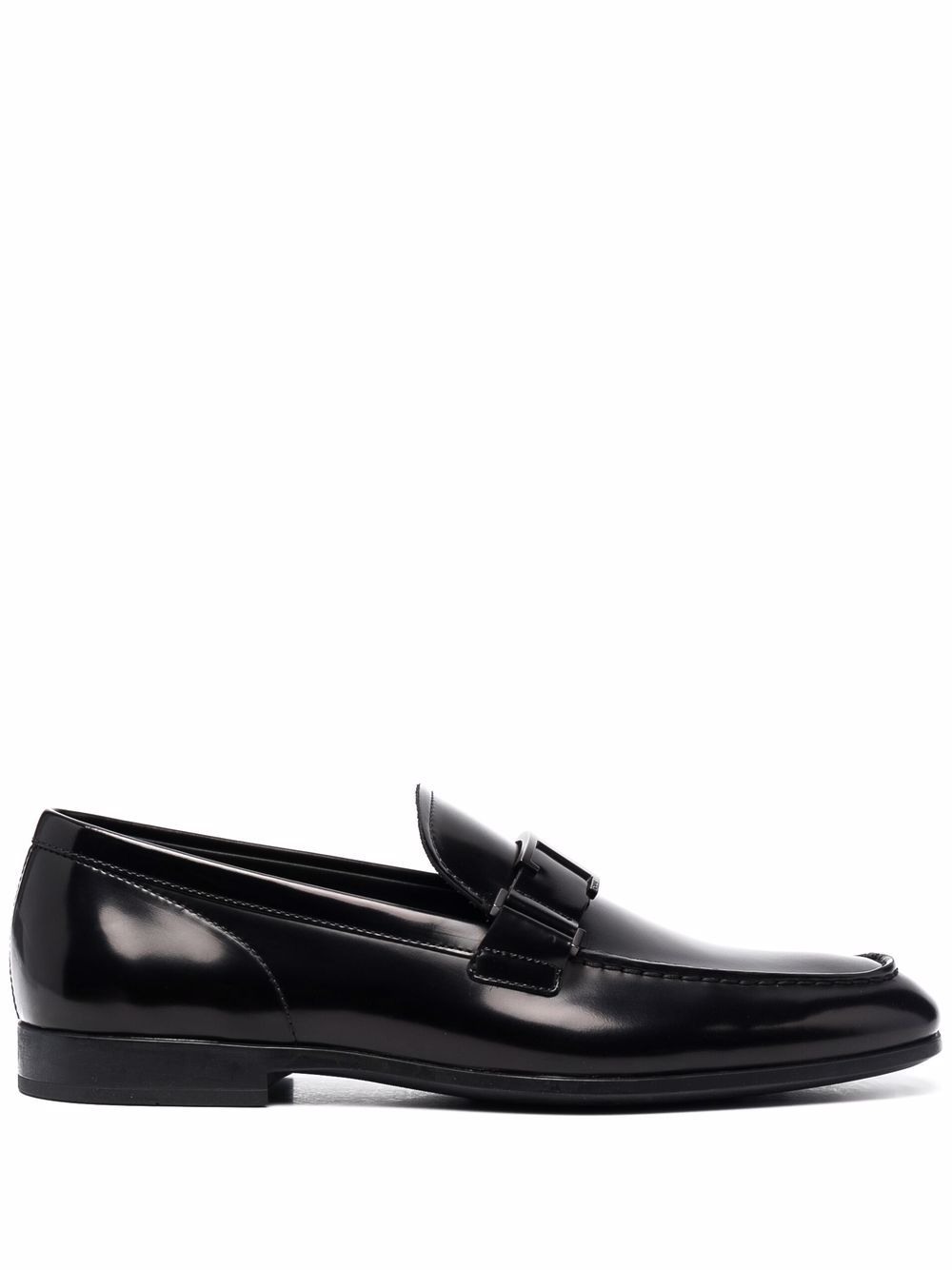 

Tod's almond-toe patent loafers - Black