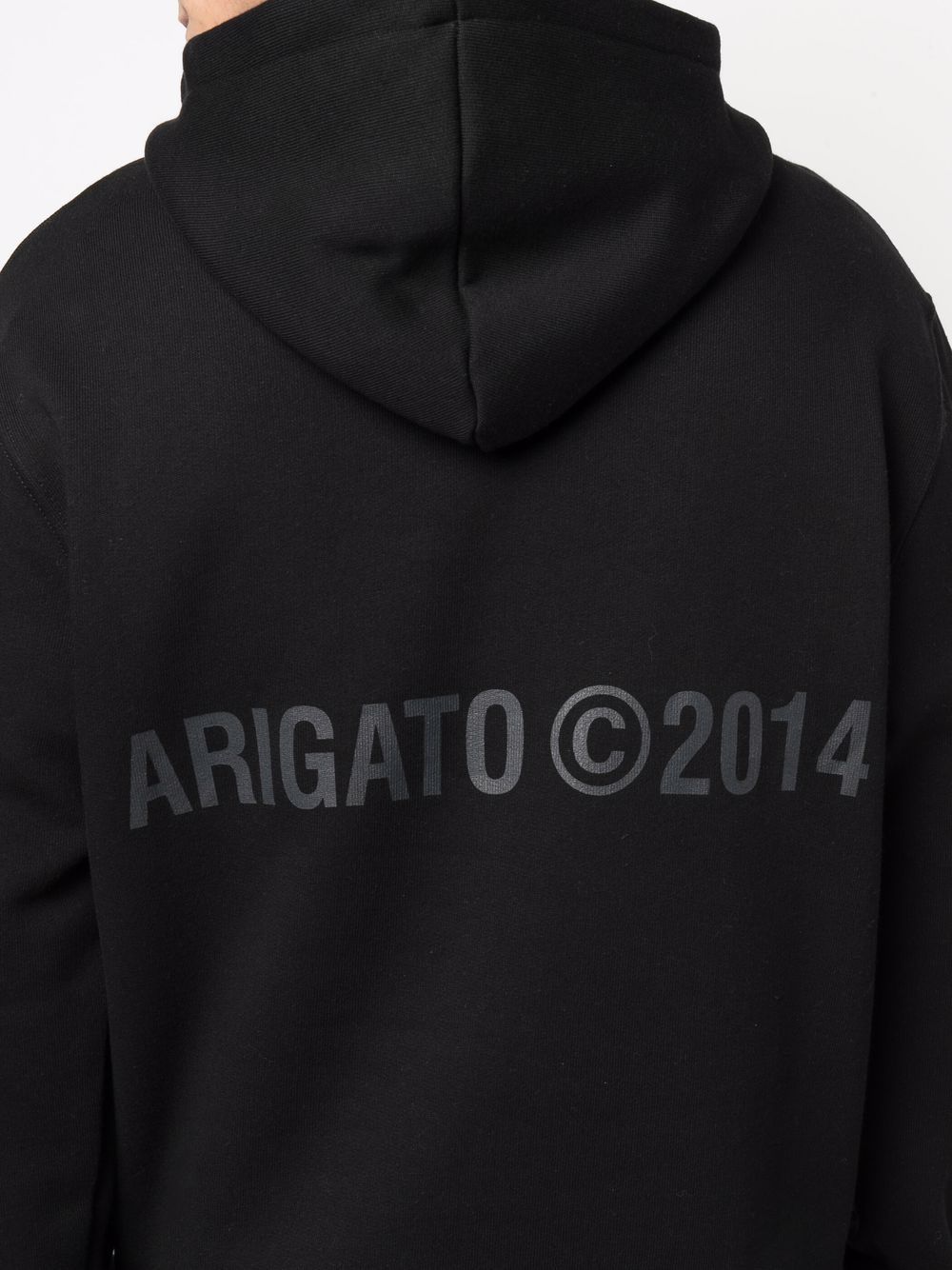 Shop Axel Arigato Logo-print Organic Cotton Hoodie In 黑色