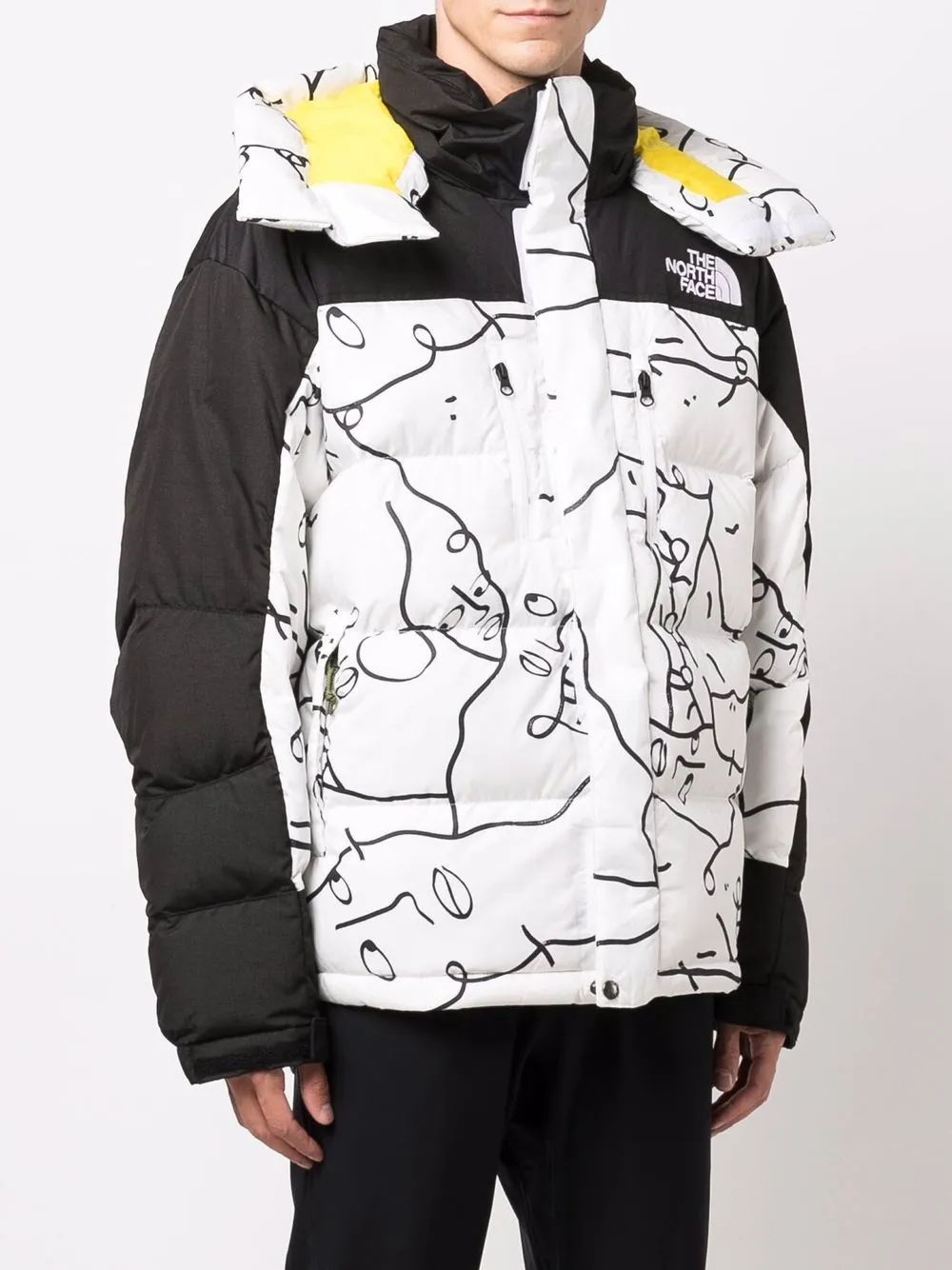фото The north face пуховик с графичным принтом
