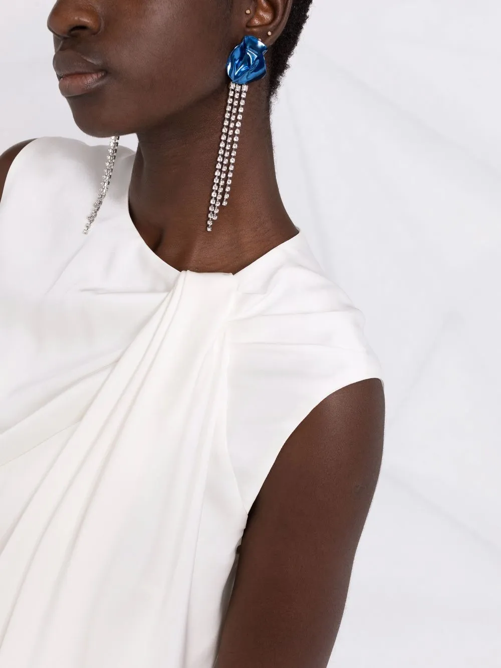 фото Alexander mcqueen шелковый топ с драпировкой