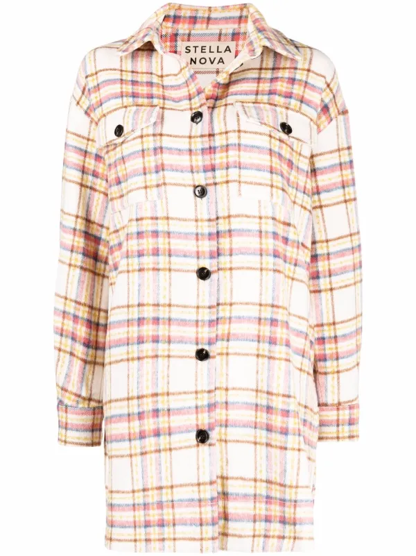 Stella Nova Plaid Oversized Fleece 
