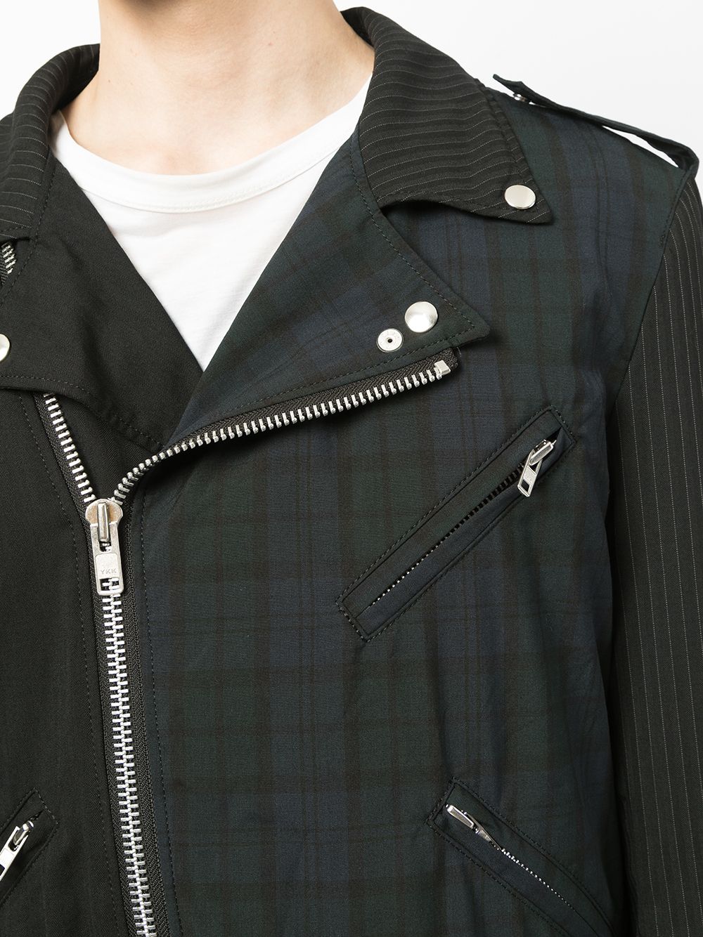 Checkered biker jacket hotsell