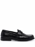 RHUDE crocodile-effect leather loafers - Black