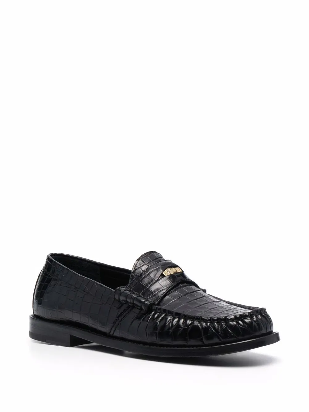 RHUDE Loafers met krokodillenleer-effect - Zwart
