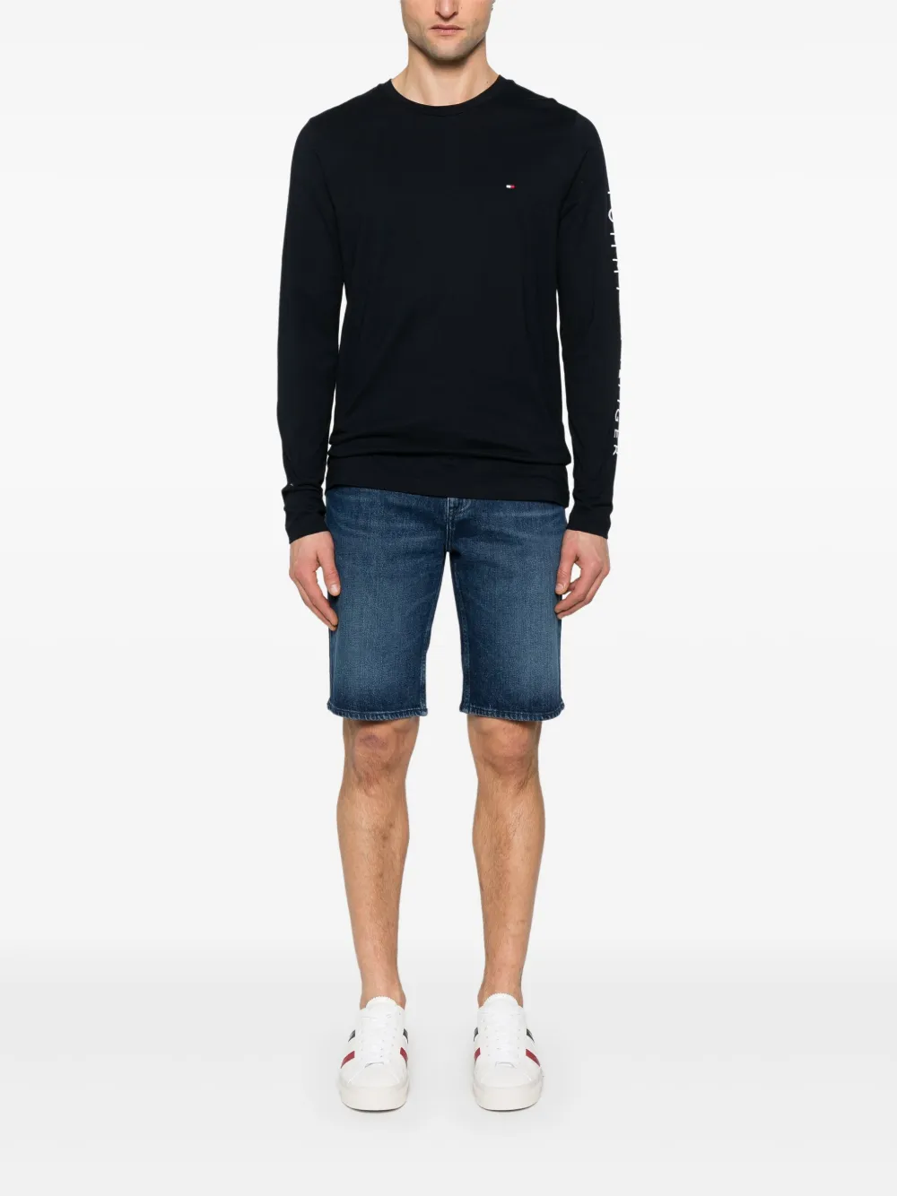 Tommy Hilfiger T-shirt met geborduurd logo - Blauw