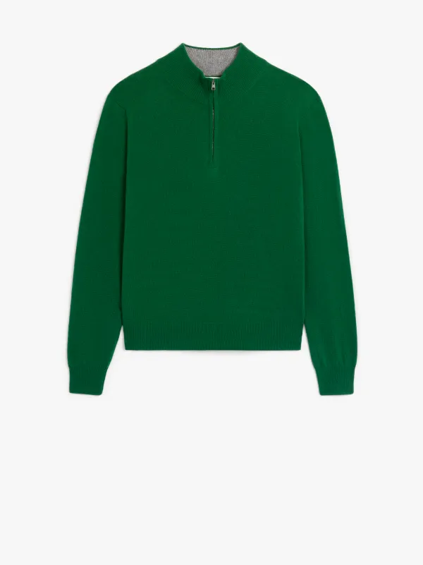 IN AND OUT Green Wool Sweater | GKM-203