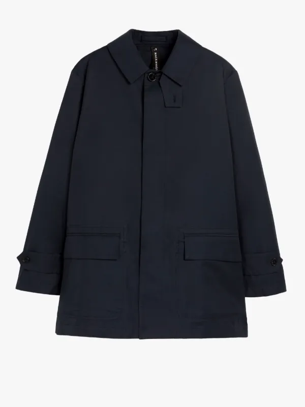 A-LINE TORRENTIAL Navy Cotton Blend Raincoat | GMM-220