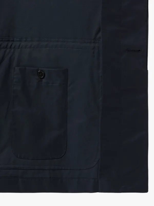 A-LINE TORRENTIAL Navy Cotton Blend Raincoat | GMM-220