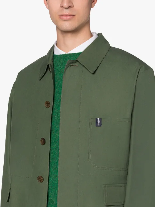 SPRING Green Cotton Chore Jacket | GMM-222