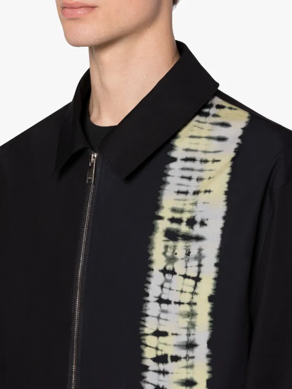 JOHN ELLIOTT Black Shibori Dye Bonded Cotton Jacket
