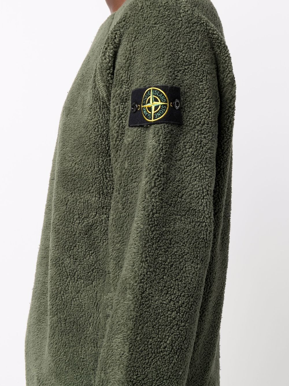 фото Stone island флисовая толстовка с нашивкой compass