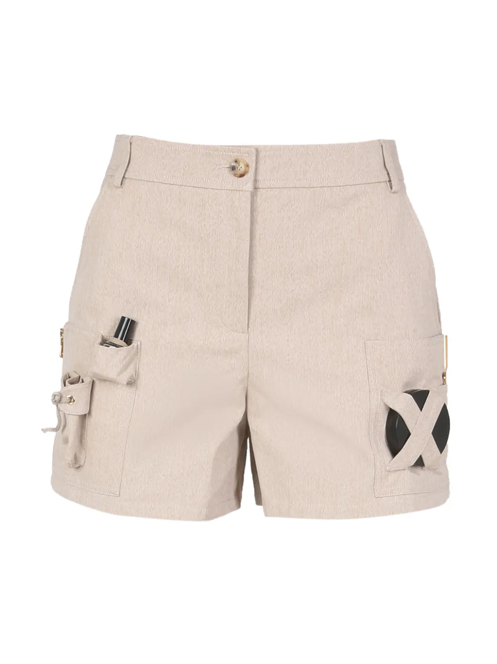 Moschino Safari gabardine skirt - Neutrals