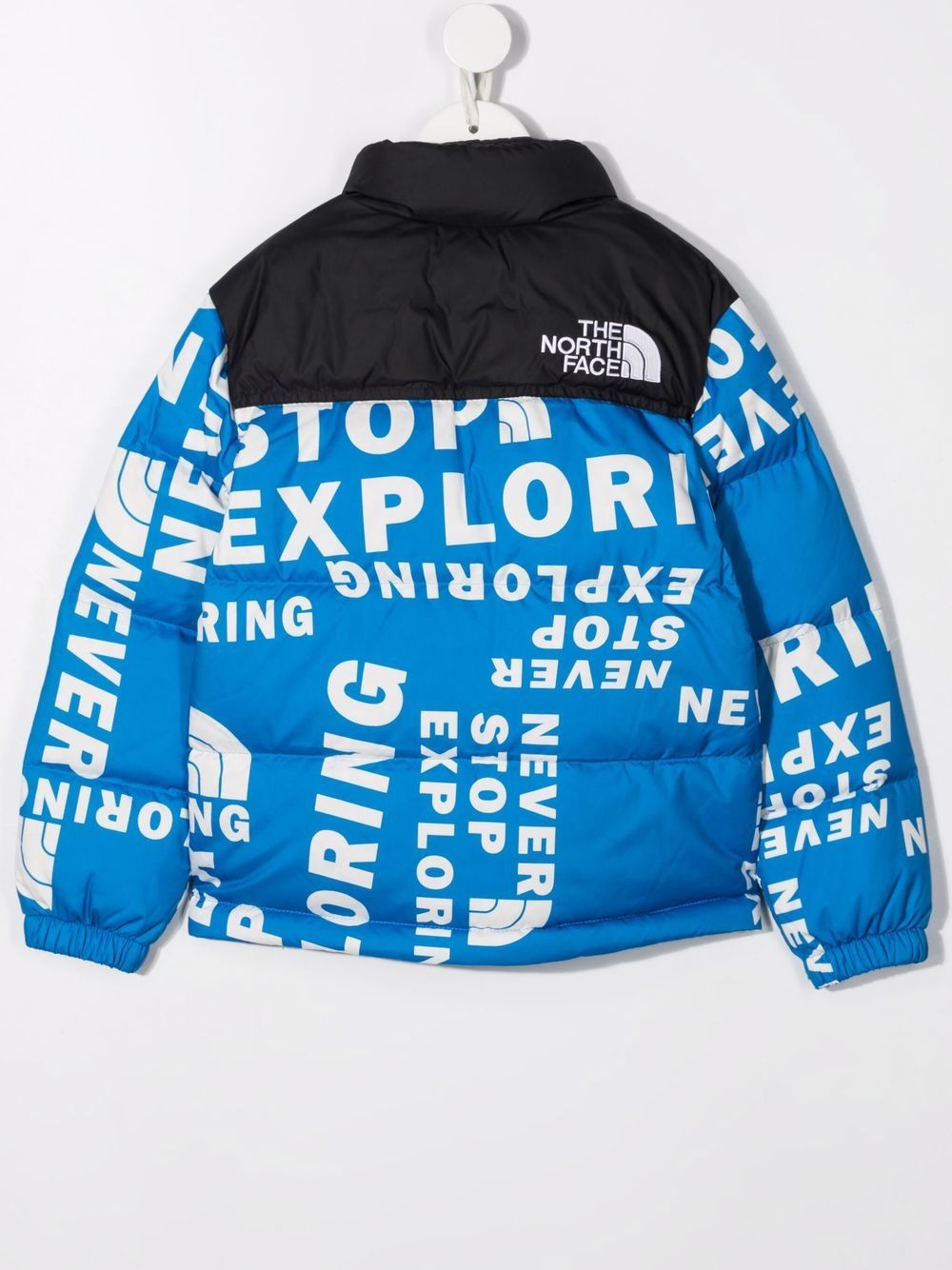 фото The north face kids пуховик с надписью