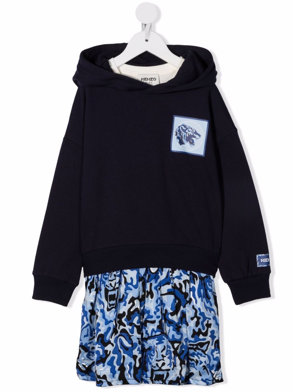 фото Kenzo kids colour-block sweatshirt dress