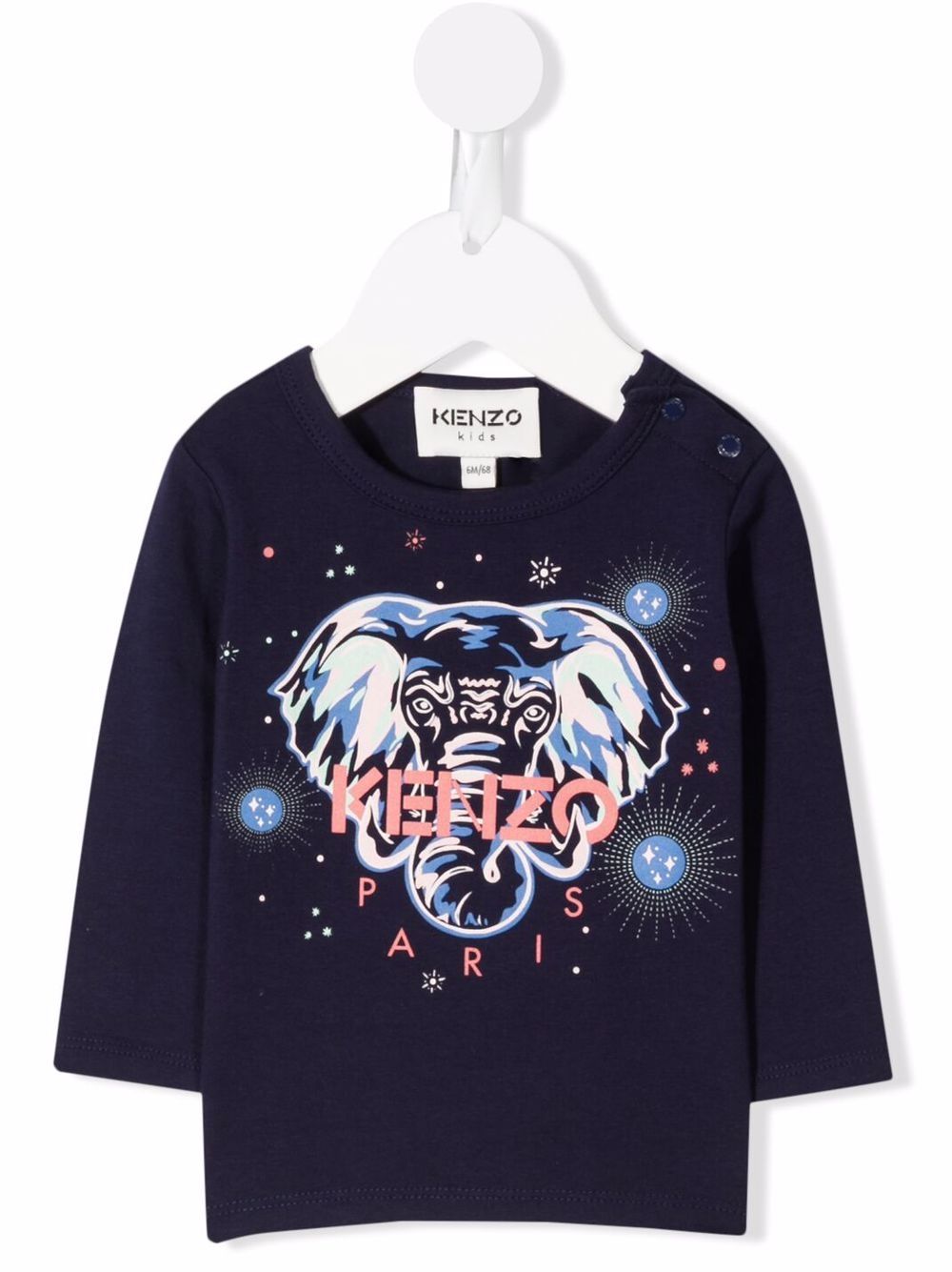 фото Kenzo kids elephant-print cotton sweatshirt