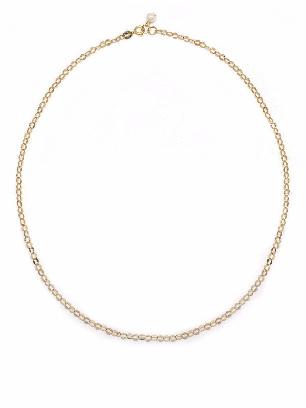 14kt yellow gold Oval Shimmer necklace