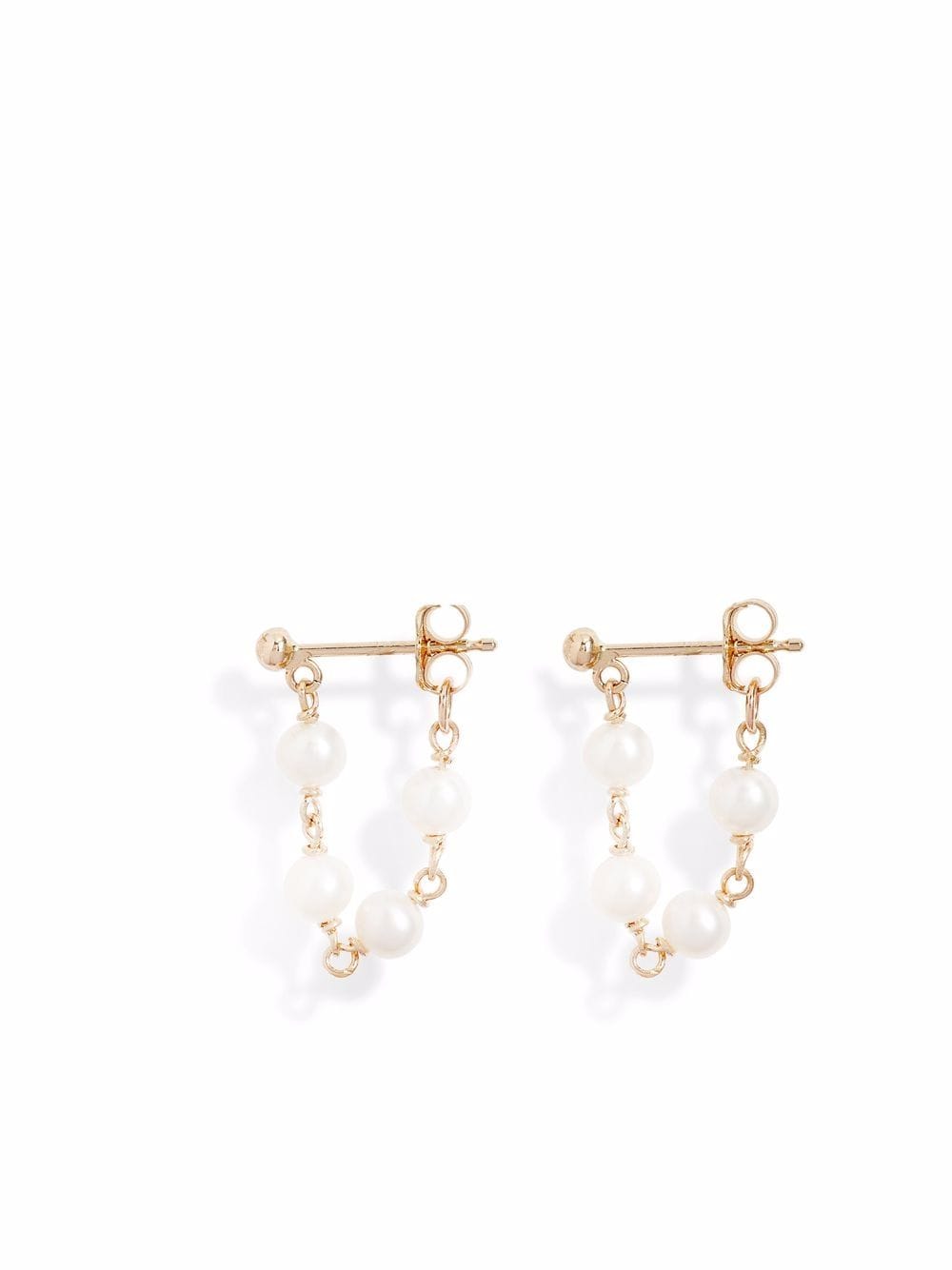poppy finch boucles d'oreilles baby pearl wrap around en or 14ct