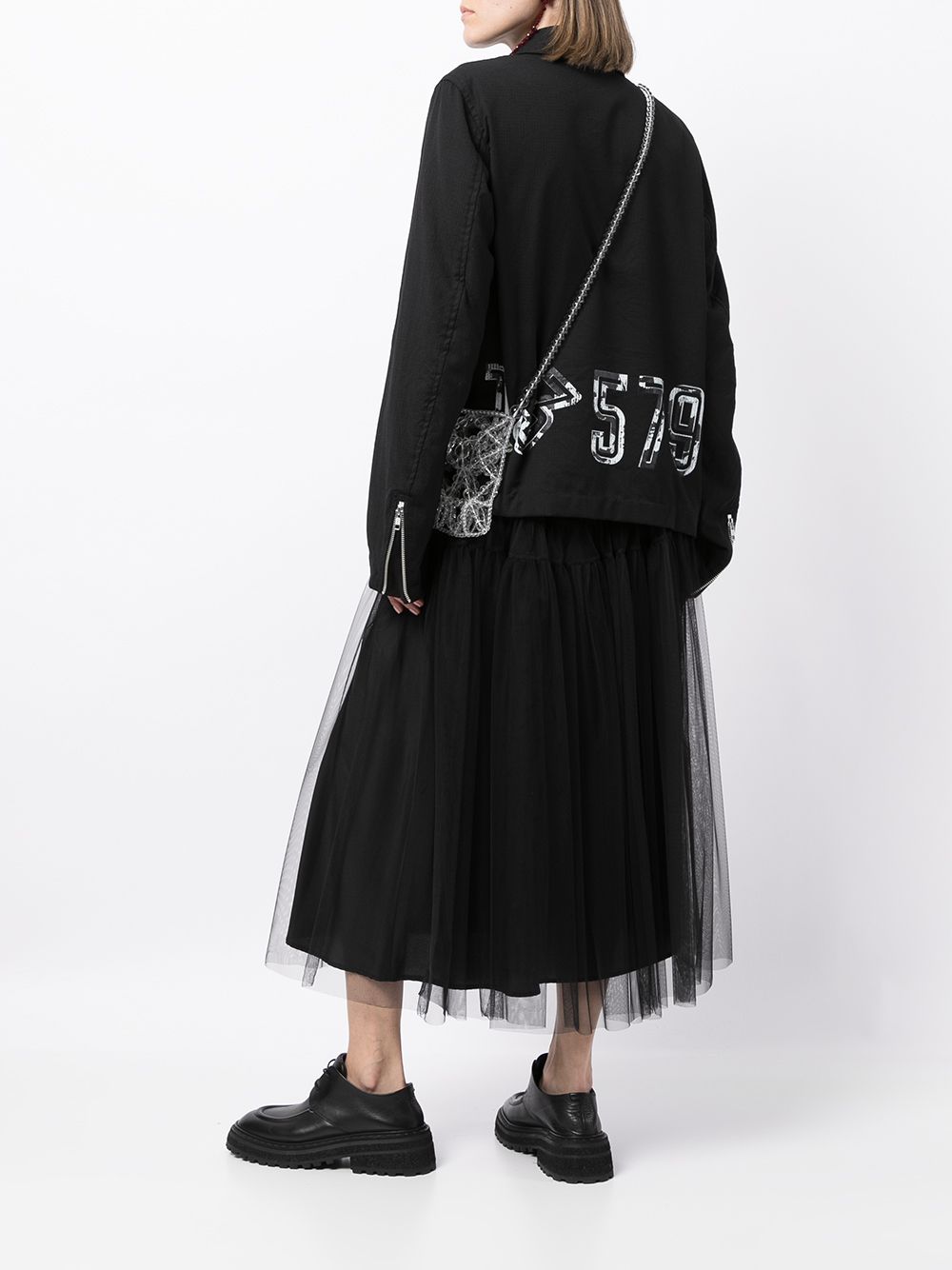 фото Black comme des garçons куртка-рубашка с принтом 13579