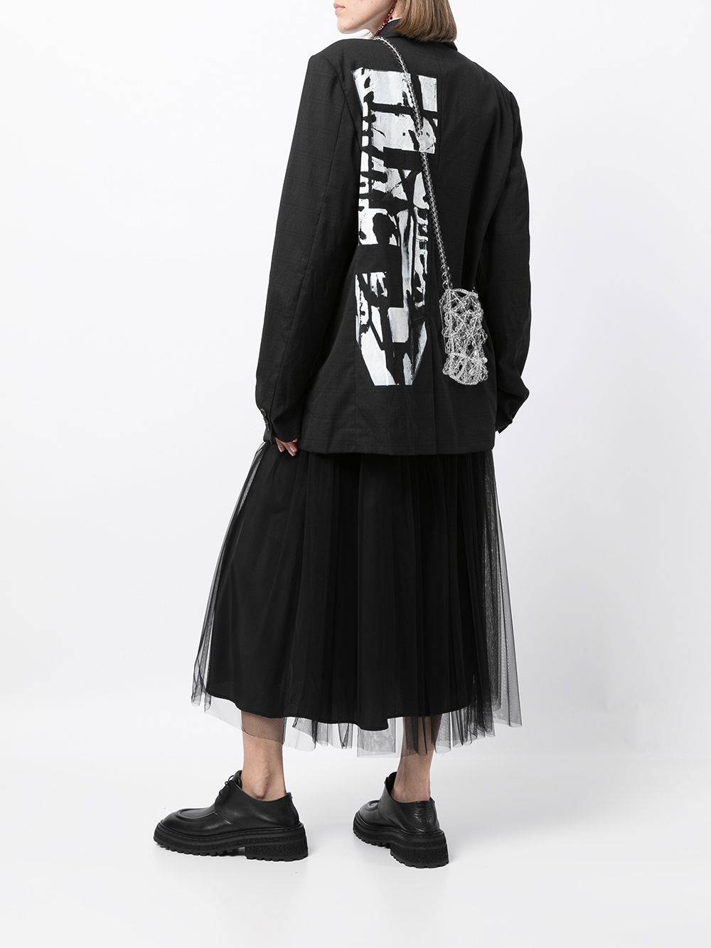 Shop Black Comme Des Garçons 5-print Blazer In Black