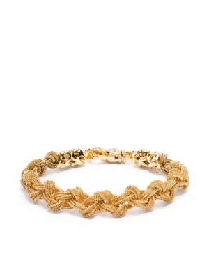 Emanuele Bicocchi Knot Braid Bracelet | Gold | FARFETCH