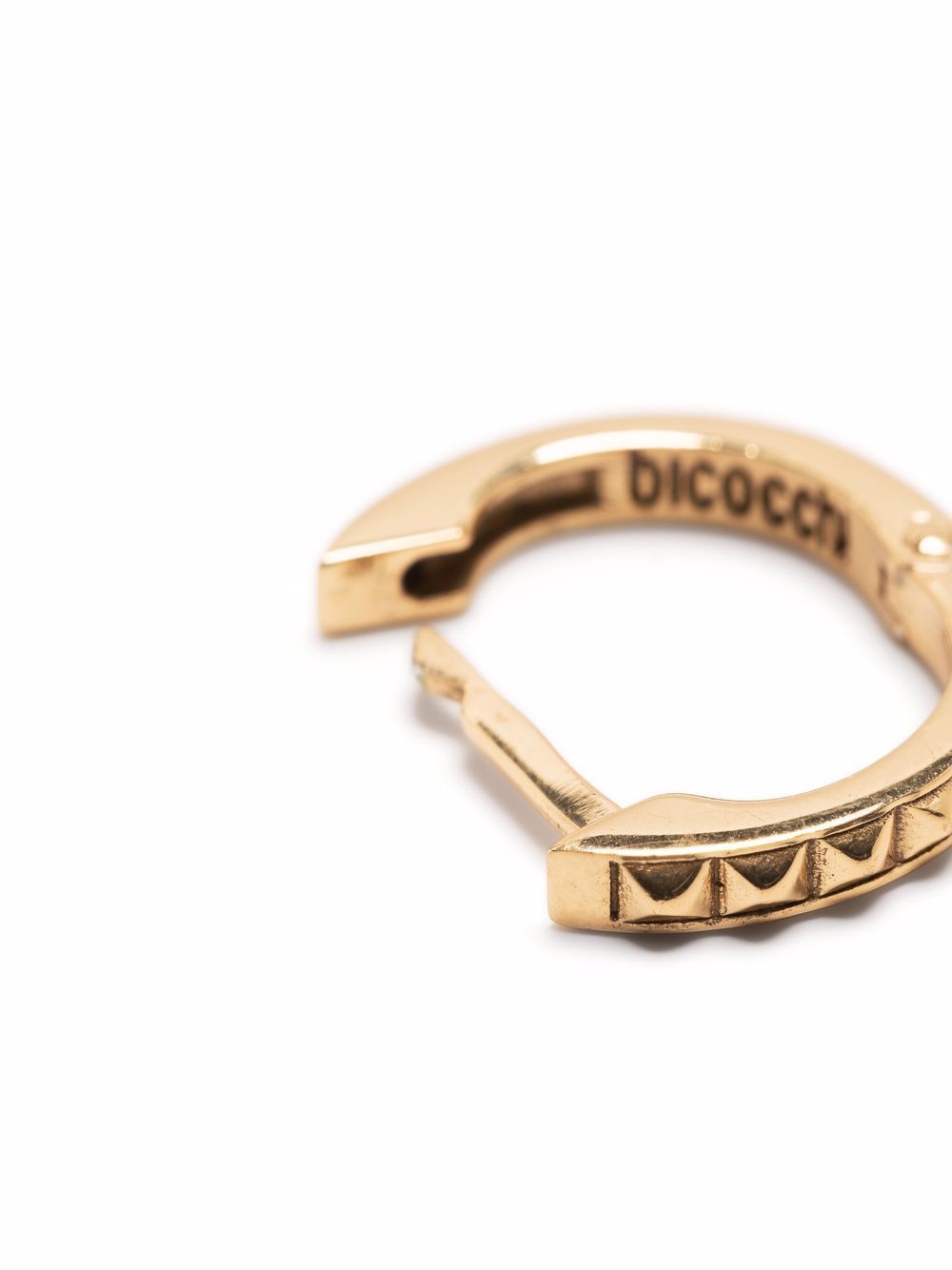 Shop Emanuele Bicocchi Pyramid Stud Small Single Hoop Earring In Gold