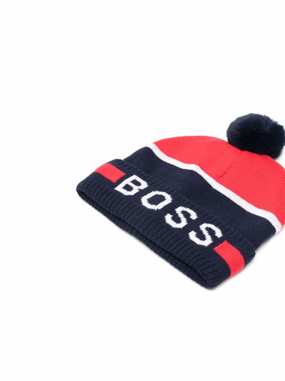 фото Boss kidswear logo-print cotton beanie