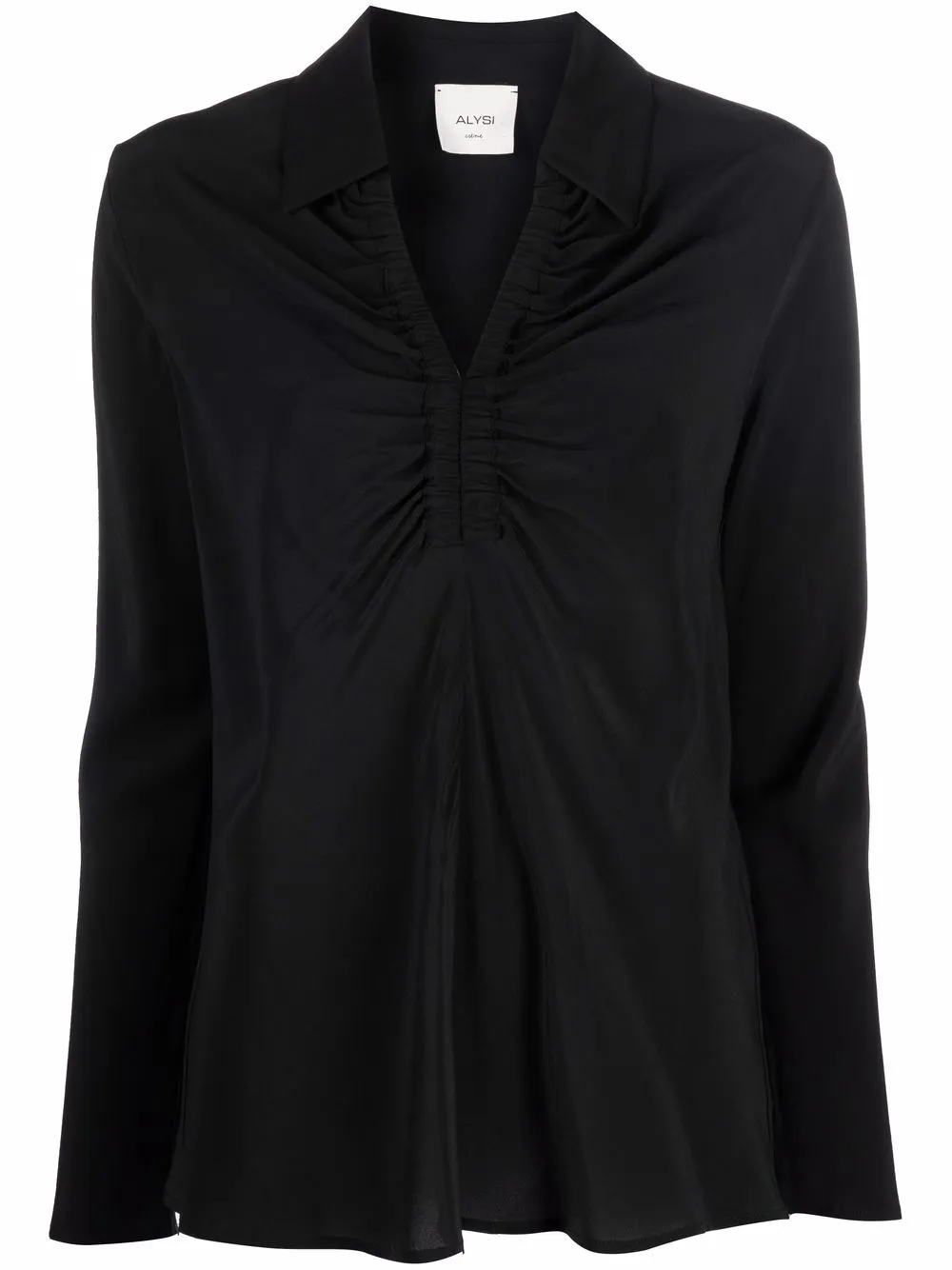 Alysi шелковая блузка с длинными рукавами и сборками