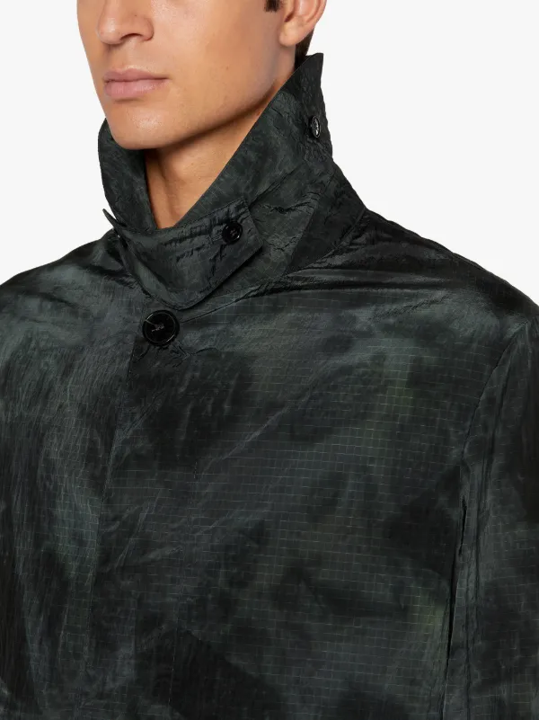 TORRENTIAL Black Tie Dye Nylon Raincoat | GMM-218