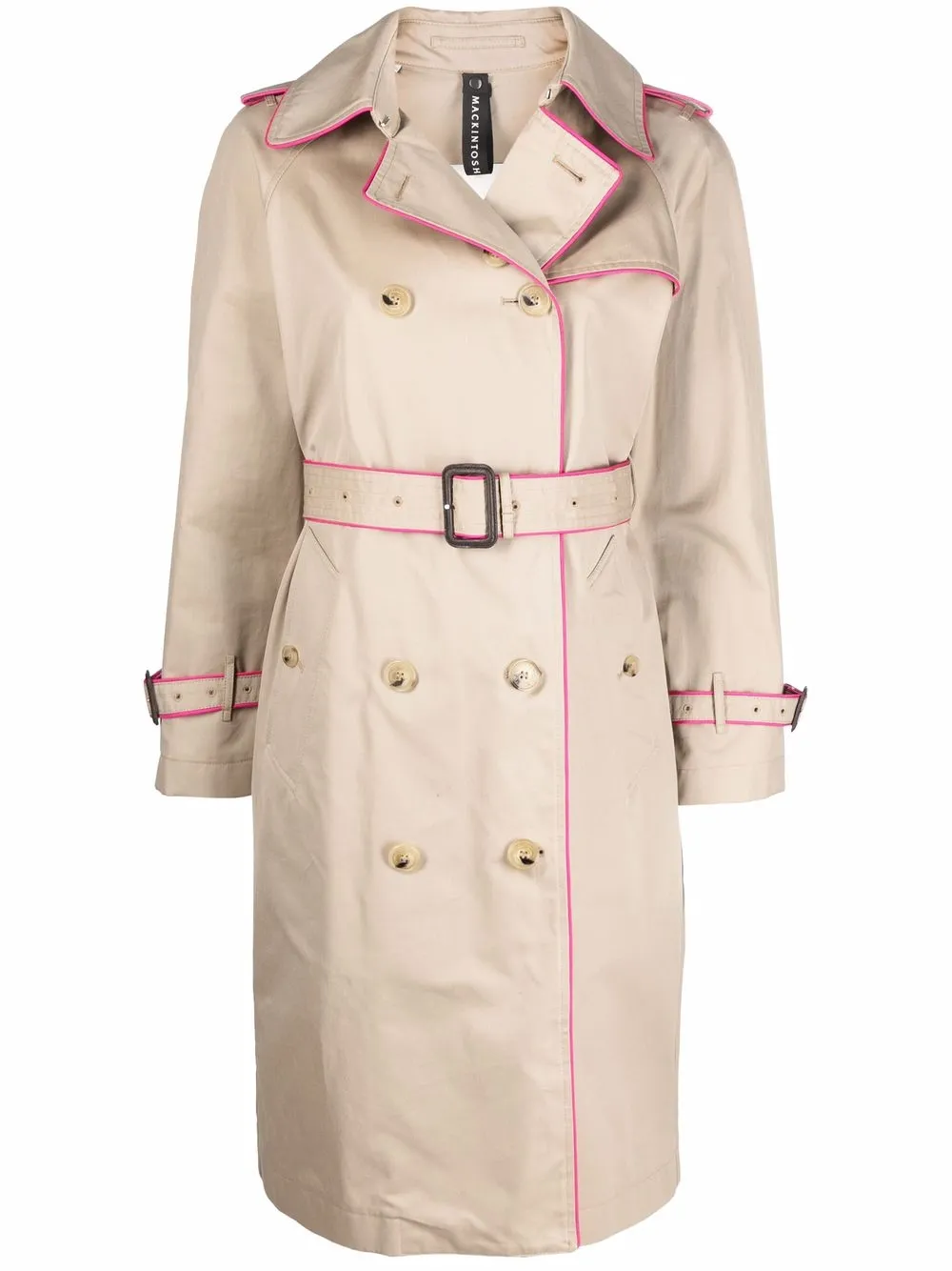 

Mackintosh NORRIE gabardine trench coat - Neutrals