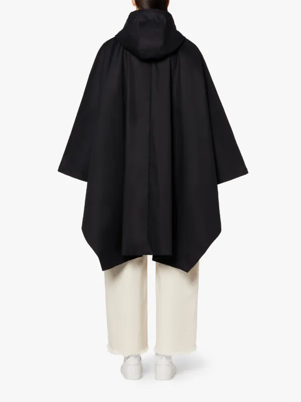 BONI Black RAINTEC Cotton Hooded Poncho | LMC-010
