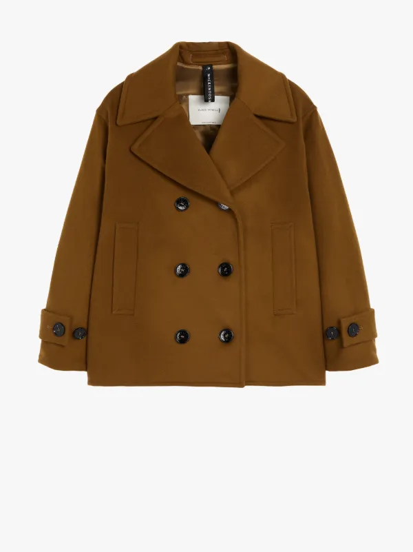 FIONA Camel Wool & Cashmere Pea Coat | LMC-011