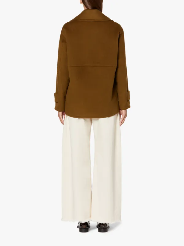 FIONA Camel Wool & Cashmere Pea Coat | LMC-011
