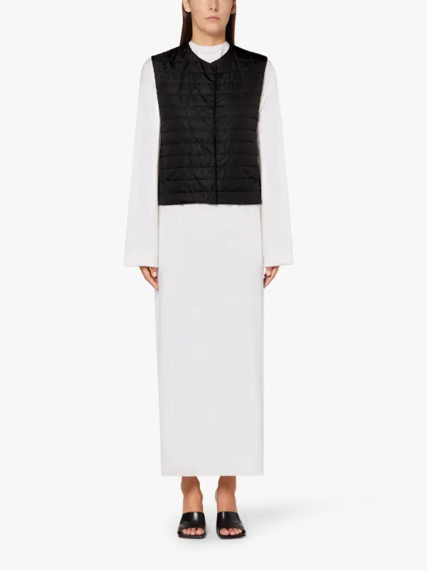 ISABEL Black Nylon Liner Vest | LQV-007