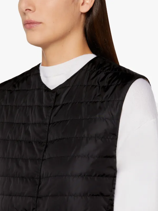 ISABEL Black Nylon Liner Vest | LQV-007