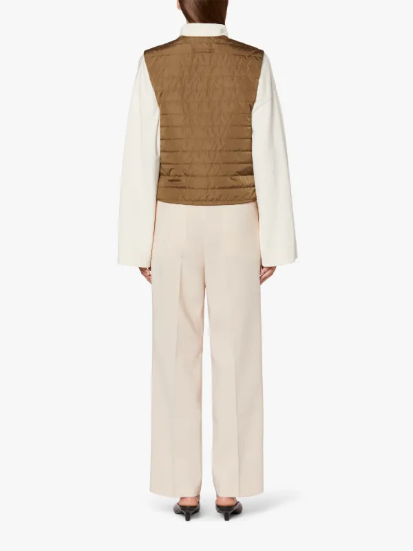 ISABEL Mocha Nylon Liner Vest | LQV-007