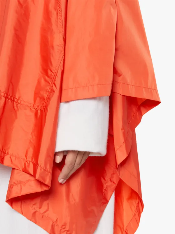 ALNESS Orange Nylon Hooded Poncho | LMC-063