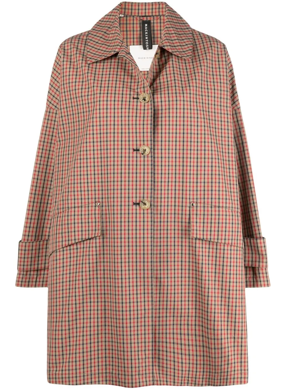 

Mackintosh Humbie check-print coat - Neutrals