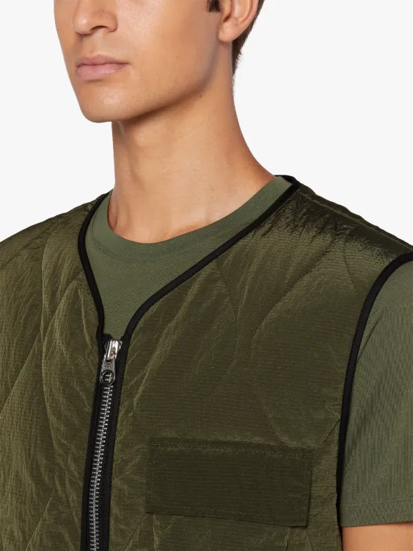 GENERAL Military Green Nylon Gilet | GQM-211