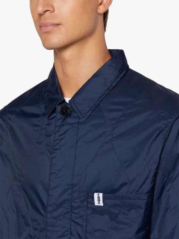 CHORE Navy Nylon Quilted Jacket | GQM-215