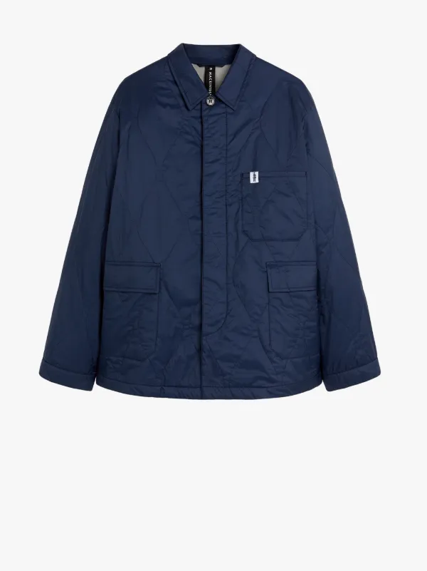 CHORE Navy Nylon Quilted Jacket | GQM-215